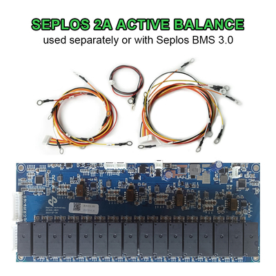 صفحه Seplos 3.0 BMS PCB تعادل فعال 2A 48V 200A CAN 485 LCD